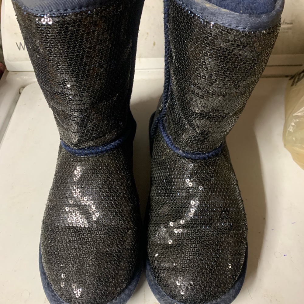 BearPaw Black Sequin Women's Boots